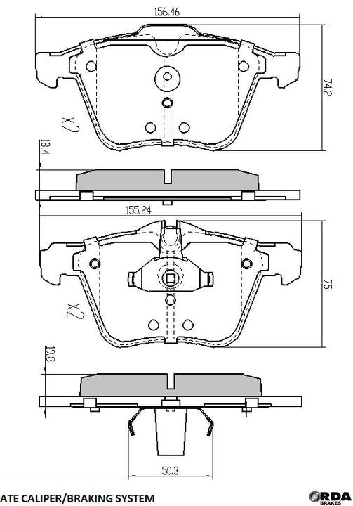 RDA Phantom Ceramic Brake Pad Set Front RDC2410
