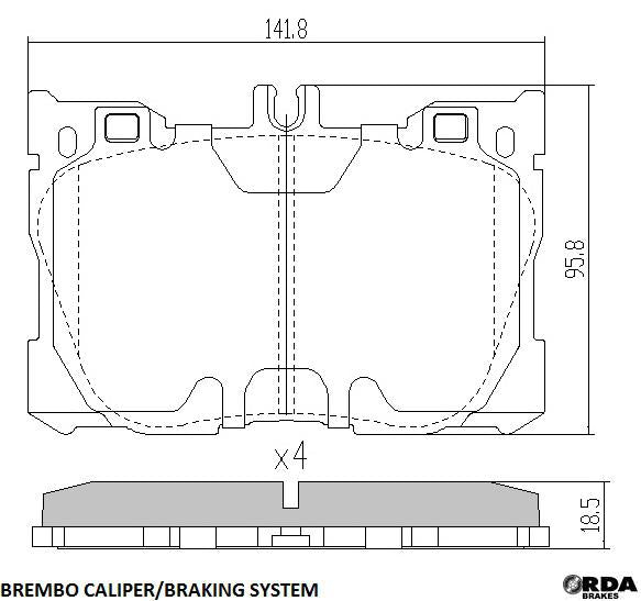 RDA GP Max Brake Pad Set Front RDB2418