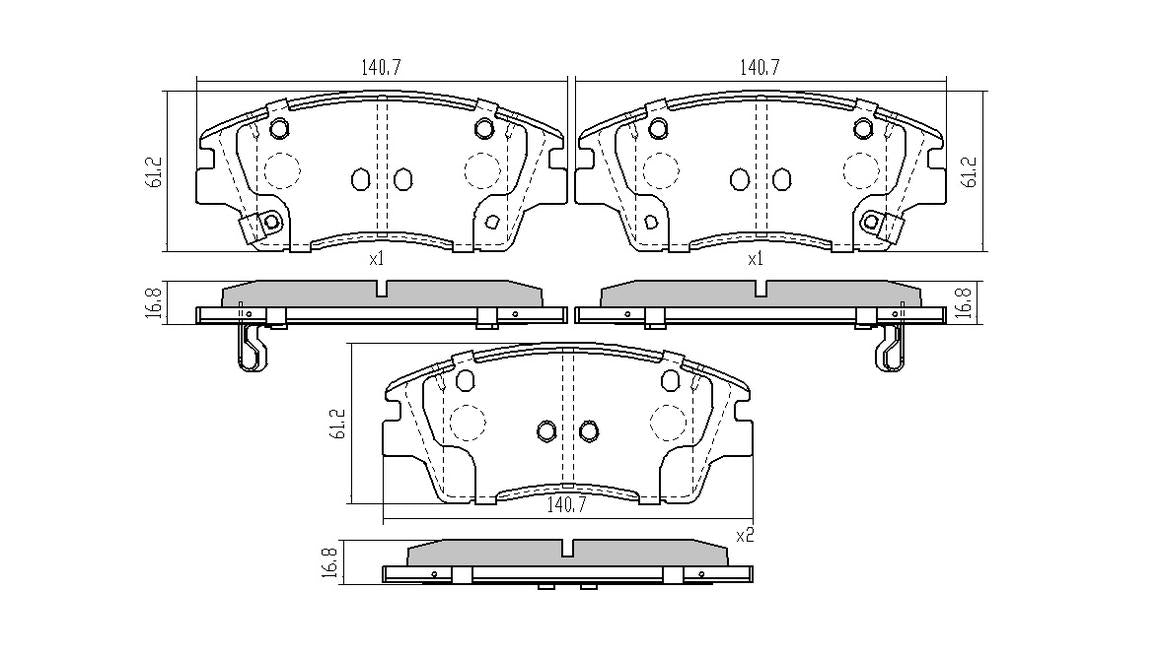 RDA GP Max Brake Pad Set Front RDB2428