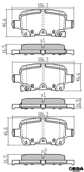 RDA GP Max Brake Pad Set Rear RDB2430