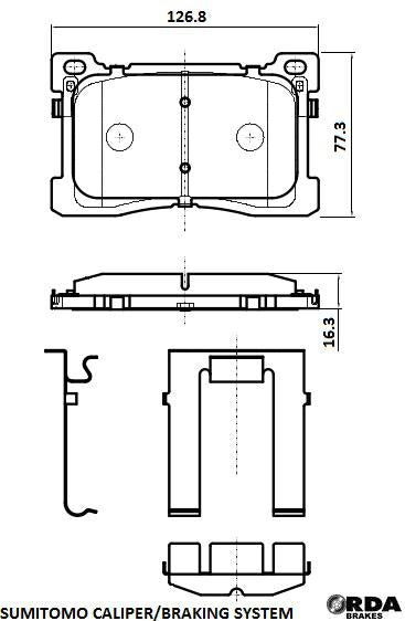 RDA Phantom Ceramic Brake Pad Set Front RDC2434