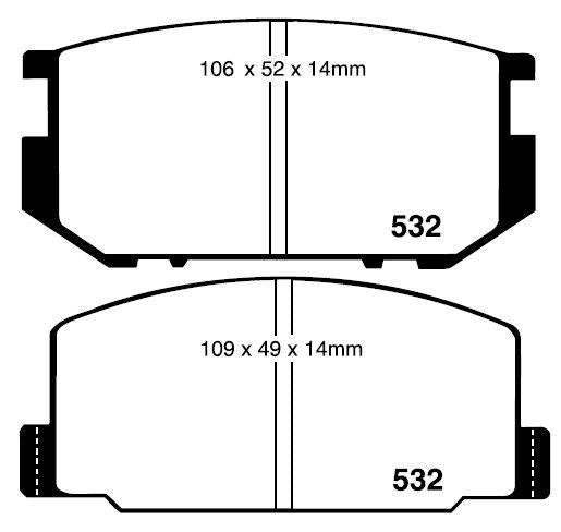RDA GP Max Brake Pad Set Front RDB322