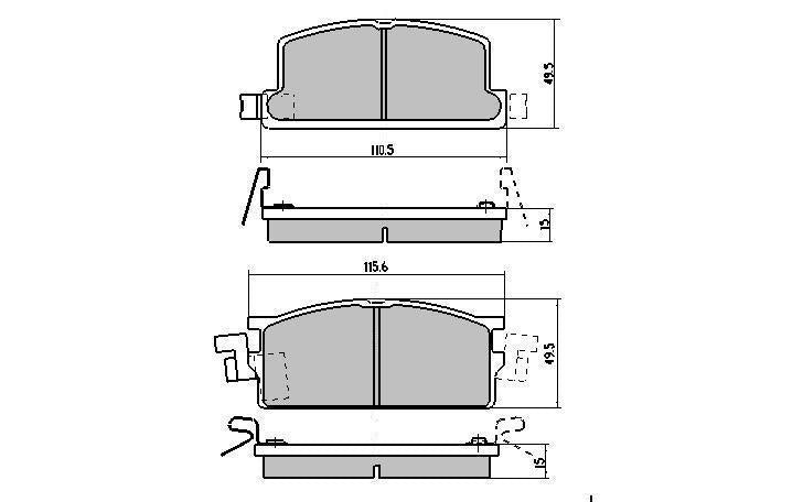 RDA GP Max Brake Pad Set Front RDB327