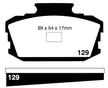 RDA GP Max Brake Pad Set Front RDB33