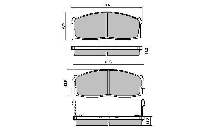 RDA GP Max Brake Pad Set Front RDB345