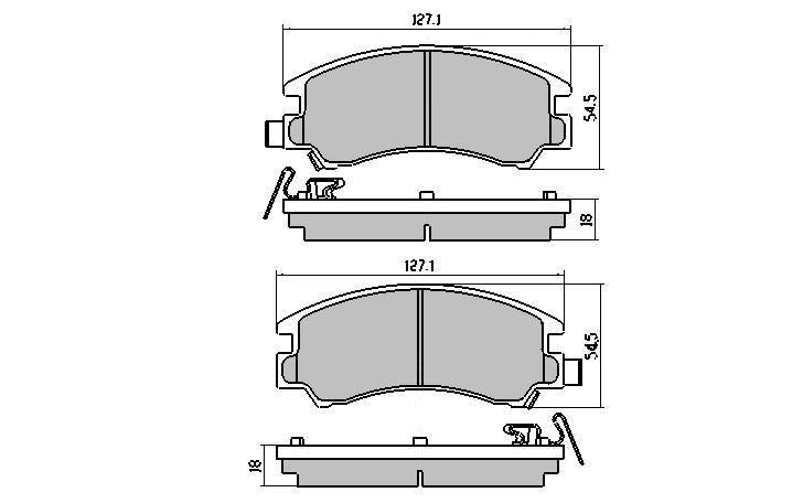 RDA GP Max Brake Pad Set Front RDB418