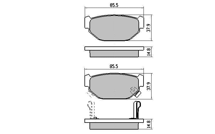 RDA GP Max Brake Pad Set Rear RDB419