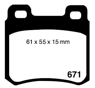 RDA GP Max Brake Pad Set Rear RDB433
