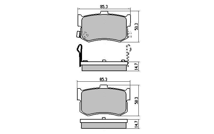 RDA GP Max Brake Pad Set Rear RDB437