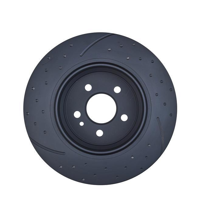 RDA Slotted And Dimpled Brake Rotor Pair 331mm Rear RDA7289D