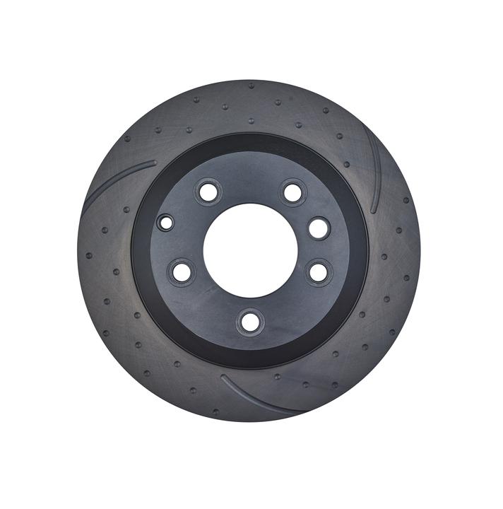 RDA Slotted And Dimpled Brake Rotor Pair 330mm Rear RDA7998D
