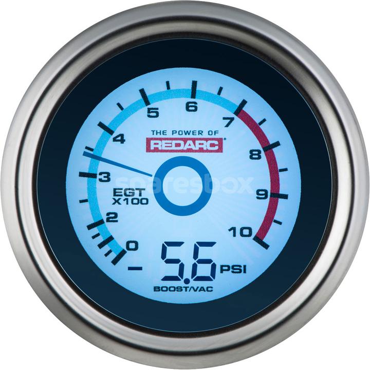 REDARC EGT & 52mm Boost/Vacuum Gauge G52-EU