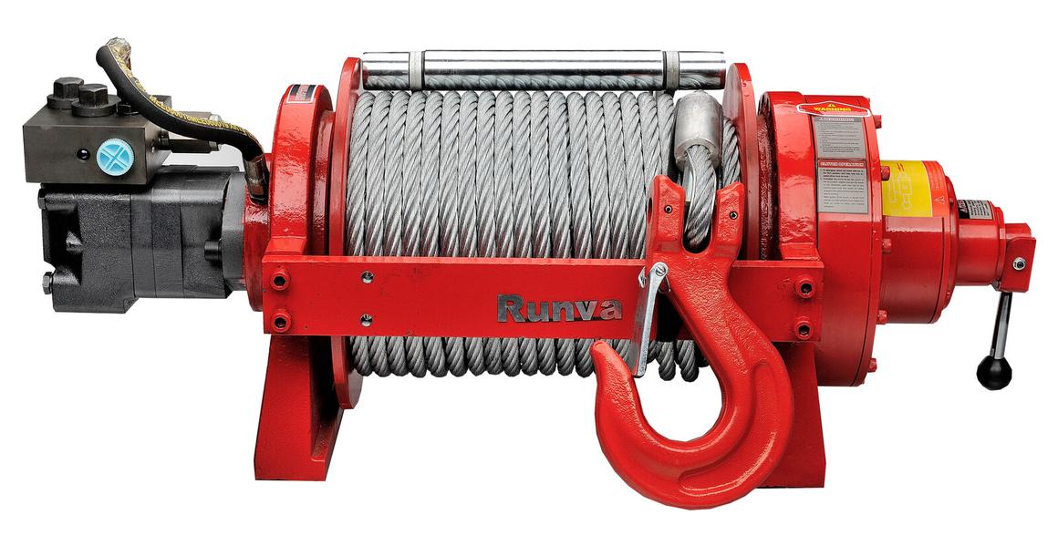 Runva HWP20000Y2P Industrial Winch Hydraulic 20000lb W/Steel Cable HWP20000Y2P