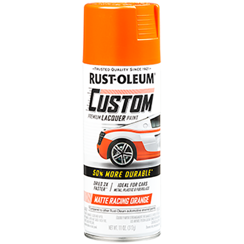 Rust-Oleum Premium Custom Lacquer Matte Racing Orange 311g 340564
