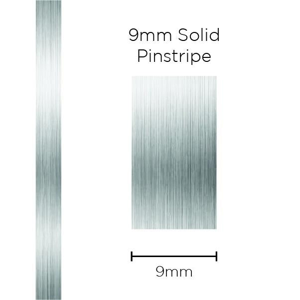 SAAS Pinstripe Solid Silver 9mm x 10m 11307