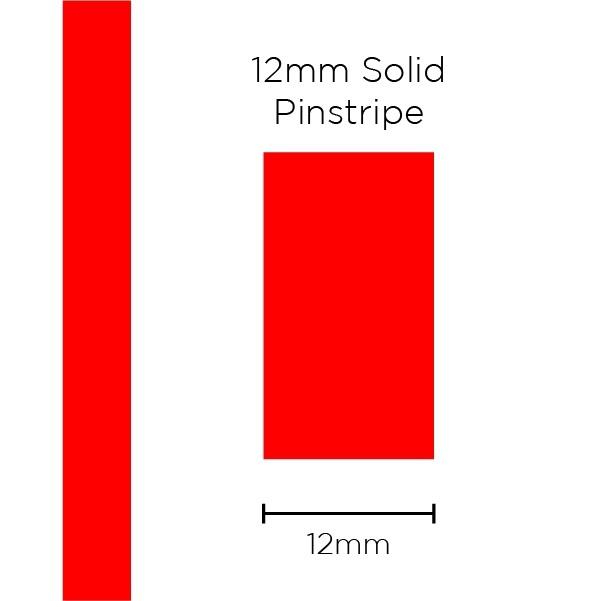 SAAS Pinstripe Solid Red 12mm x 10m 11403