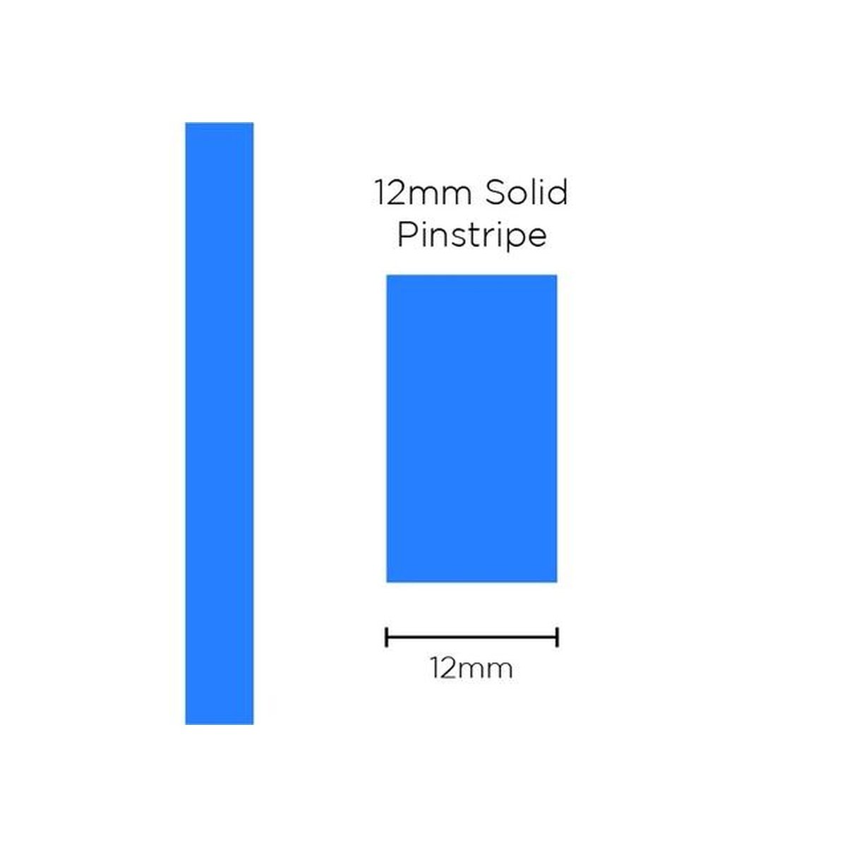 SAAS Pinstripe Solid Medium Blue 12mm x 10m 11404