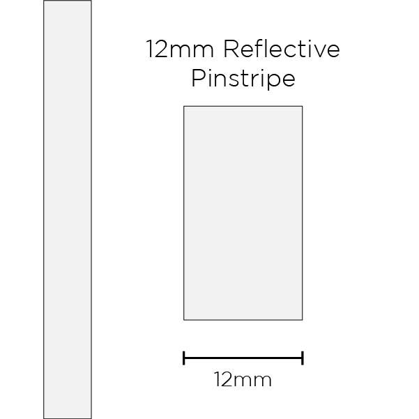 SAAS Pinstripe Reflective White 12mm x 1m 11496