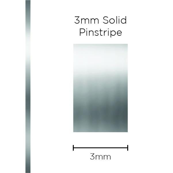 SAAS Pinstripe Solid Chrome Mylar 3mm x 10m 1199