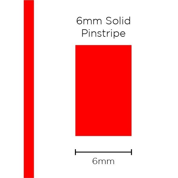 SAAS Pinstripe Solid Red 6mm x 10m 1203