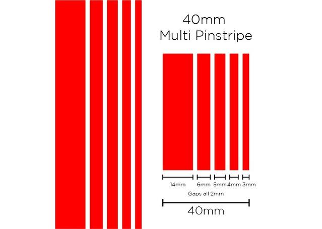 Autoco Pinstripe Multi 40mm Red 1903