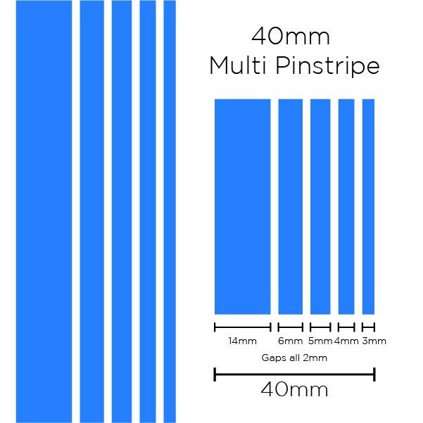 SAAS Pinstripe Multi Medium Blue 40mm x 10m 1904