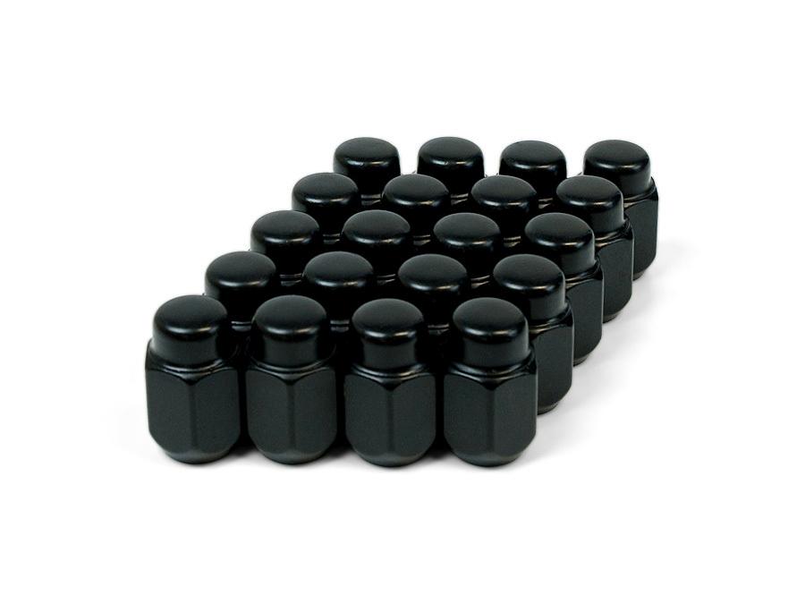 SAAS Wheel Nut Acorn Taper M12x1.25 Black 35mm (20 Pack) 23525BBC