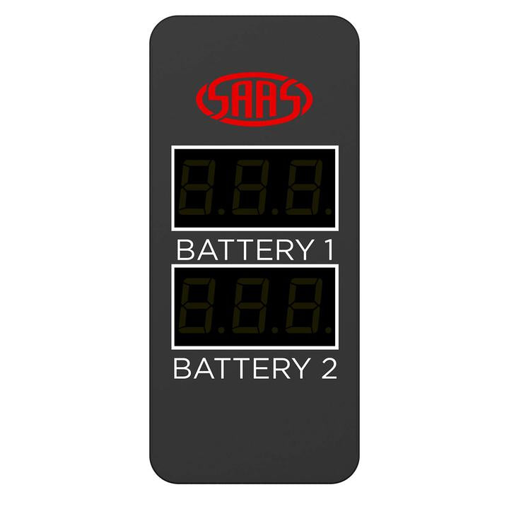 SAAS Dual Volt Digital Switch Gauge 8-18V (Suits Carling) 49x24mm SG81514