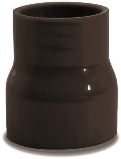 SAAS Silicone Straight Reducer 51 x 45 x 76mm Black SSH514576