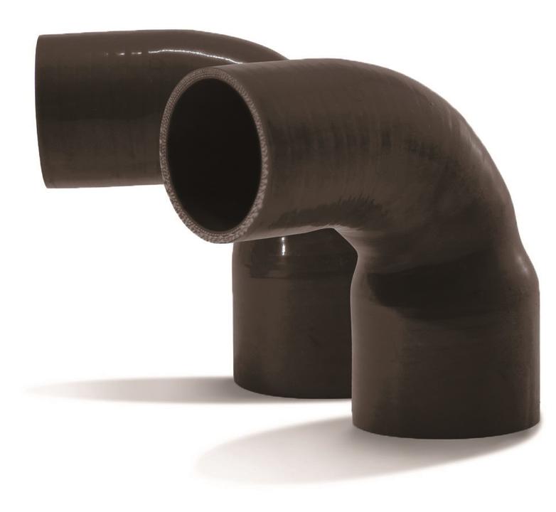 SAAS Silicone 90 Degree Reducer 89 x 95mm Black SSH908995