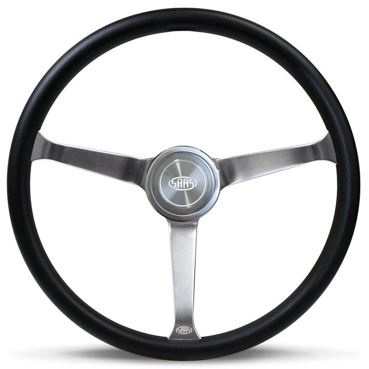SAAS Steering Wheel Classic Poly Satin Alloy 380mm SW25612