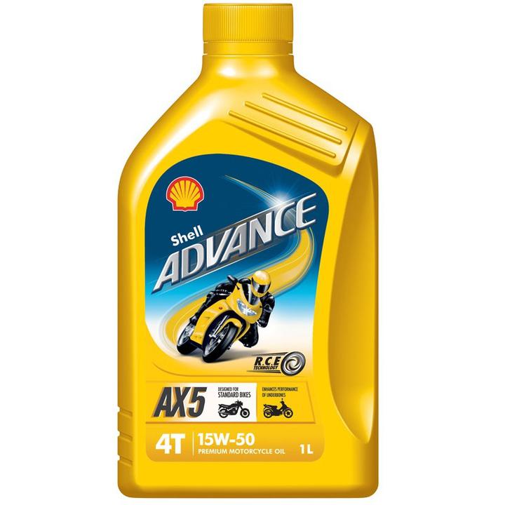 Shell Advance 4T AX5 15W50 Oil SL/MA 1L