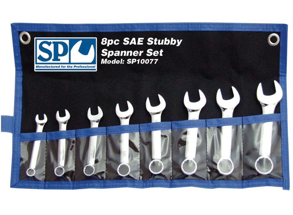 SP Tools Spanner Set Stubby Roe 8pc SAE