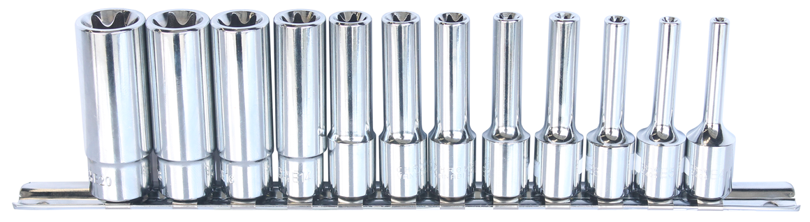 SP Tools 12Pc 3/8"" Dr Deep E Torx Socket Rail