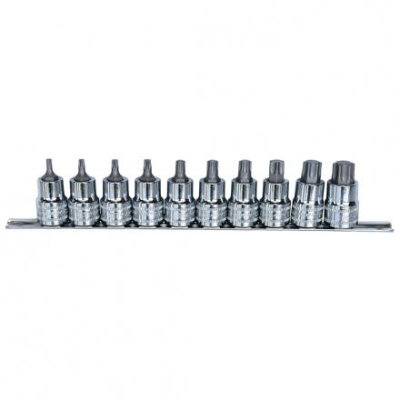 SP Tools Socket Rail Set 1/2""Dr 10Pc Torx - L=55Mm