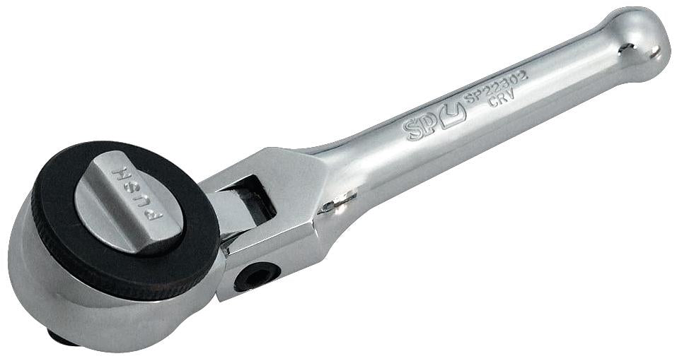 SP Tools Ratchet Stubby Flexhead 3/8""Dr X 45Teeth