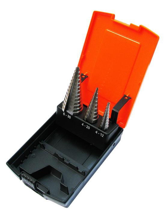SP Tools Step Drill Set 3pc Metric M2 4 To 12mm In 1mm Inc