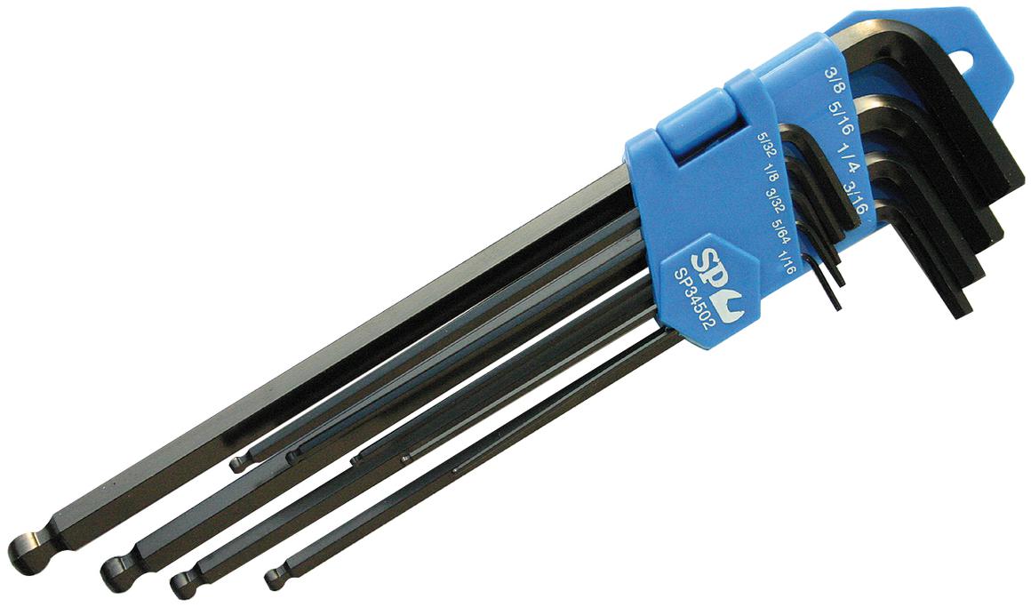 SP Tools Key Set 9Pc SAE Ball Drive Hex