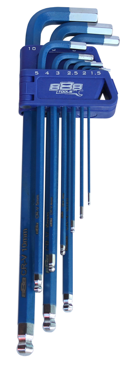 888 By SP Tools Key Set 9Pc Metric Ball Drive Hex (Blue)