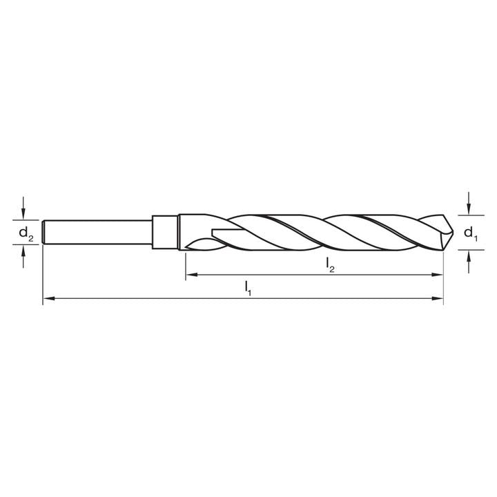 Sutton Reduced Shank Drill Bit 7/8in. Dia 86mm L2 152mm L1 D1882223