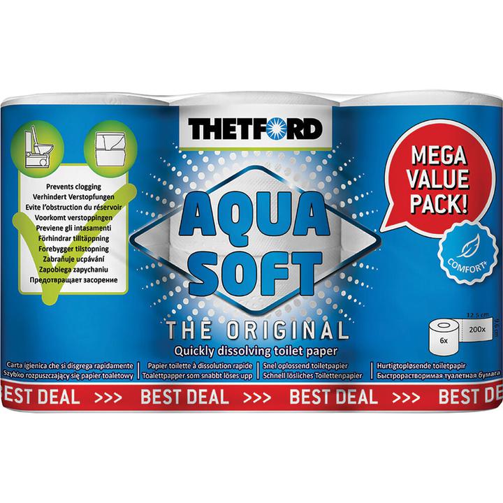 Thetford Aquasoft Dissolving Toliet Rolls 6 Pack T202241