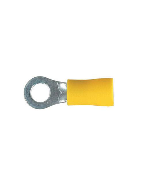 Thunder Crimp Terminal Ring Yellow 5mm 14pc