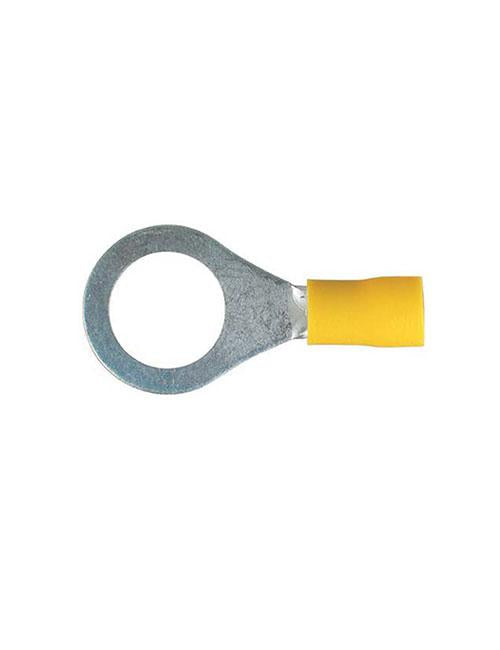 Thunder Crimp Terminal Ring Yellow 13mm 8pc