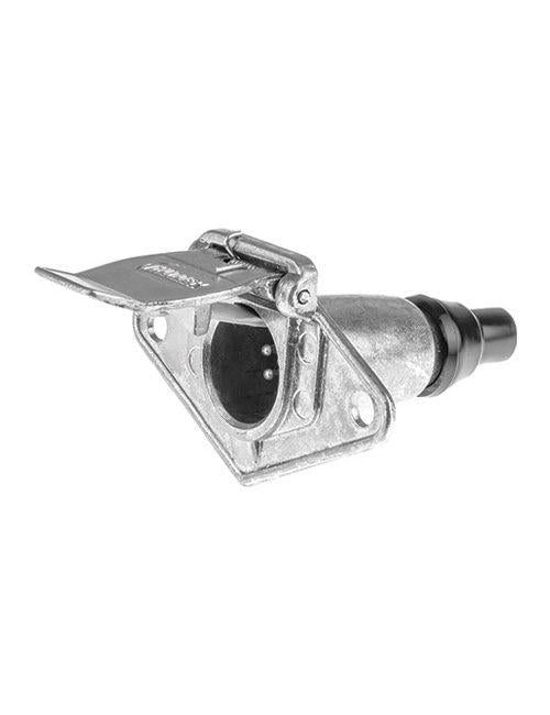 Thunder Small Round Trailer Plug Socket 7 Pin Metal
