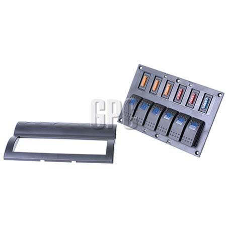 Thunder Rocker Switch Panel 6 Way ON/OFF Blue LED
