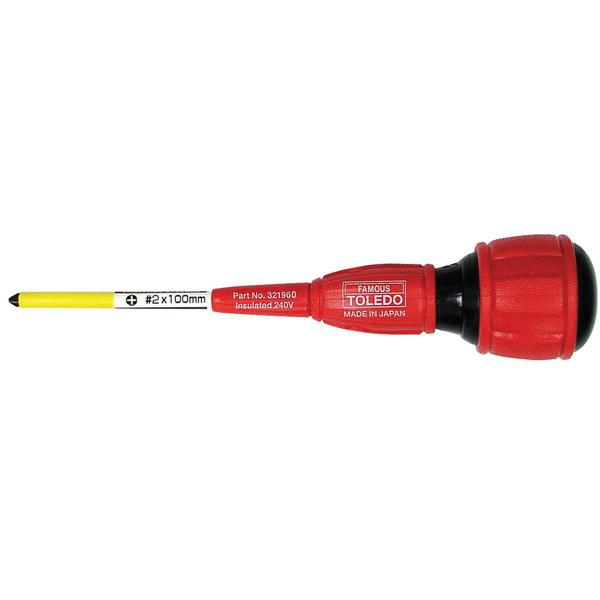 Toledo Screwdriver Insulated Ph2X100mm 321960