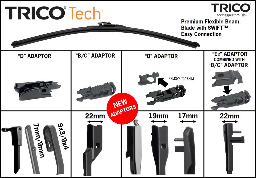 Trico Tech Beam Wiper Blade TEC610