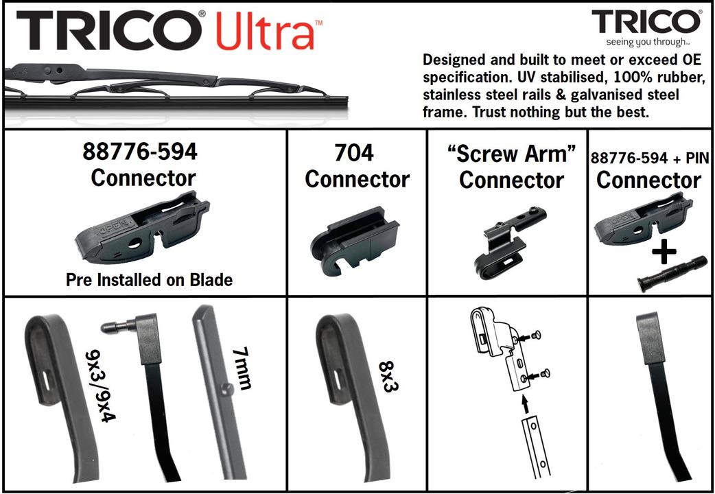 Trico Ultra Wiper Blade 500mm TB500