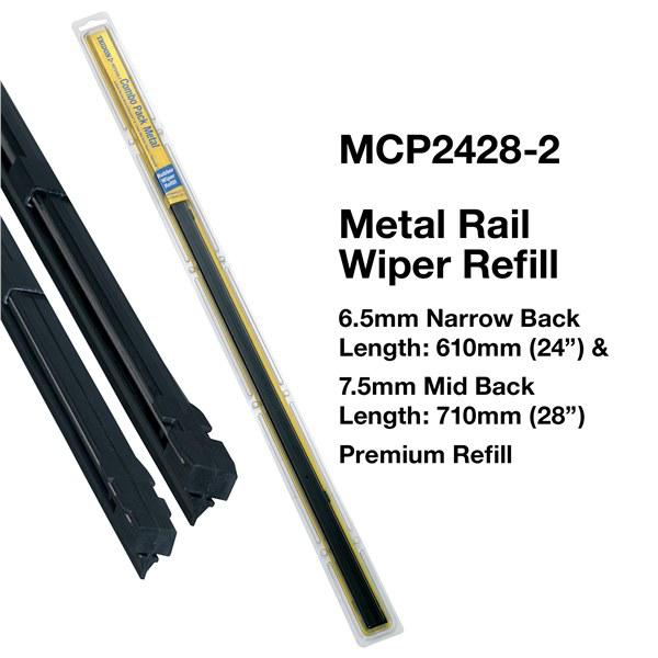 Tridon Wiper Refill Metal Rail Combo Pack MCP2428-2