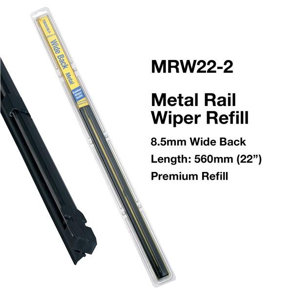 Tridon Wiper Refill Metal Rail Wide Back MRW22-2